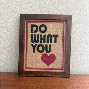 Target Home “Do What You Love” Burlap Wall Decor